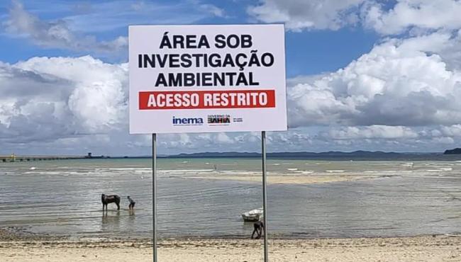 Comunidade na orla baiana sofre há 100 dias com contaminação da praia