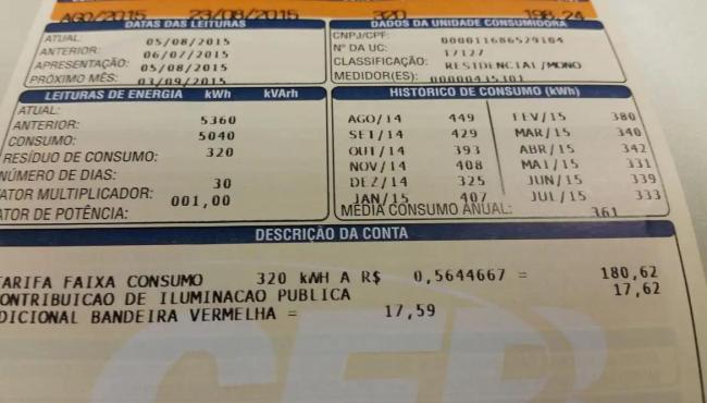 Consumidor pagará menos na conta de luz em janeiro