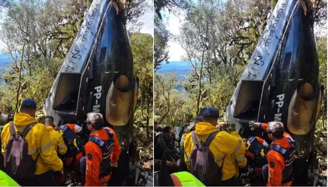 Corpos de vítimas de queda de helicóptero em SC são liberados