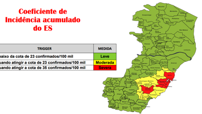 Decreto institui Mapa de Gestão de Risco para a Covid-19 no Espírito Santo