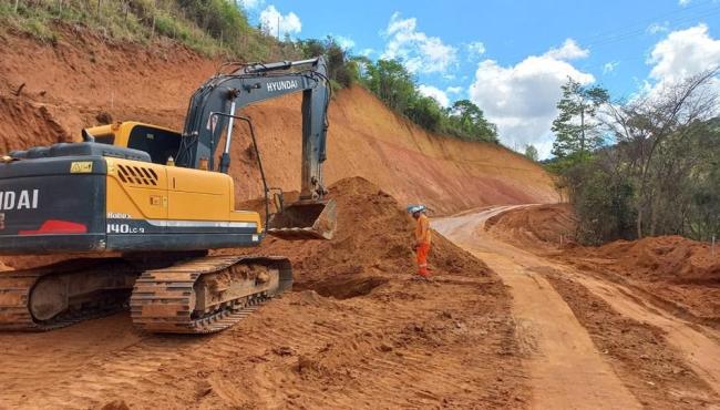 DER alerta para cuidados com obras na Rodovia ES-164, em Baixo Guandu, ES