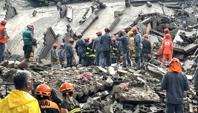 Desabamento de prédio em construção deixa dois mortos