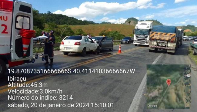 Dois acidentes na BR-101, no Norte do ES, neste sábado (20), deixa um morto e 8 feridos