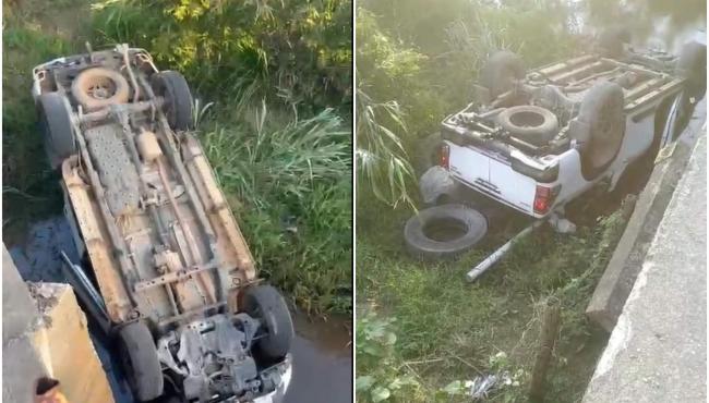 Empresário e amigo morrem após caminhonete cair de ponte no ES