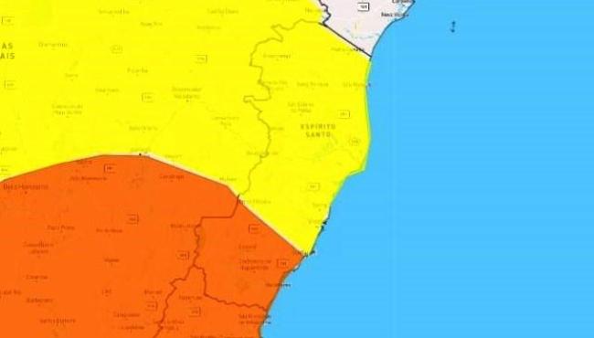 ES recebe dois alertas de chuva forte e ventos intensos
