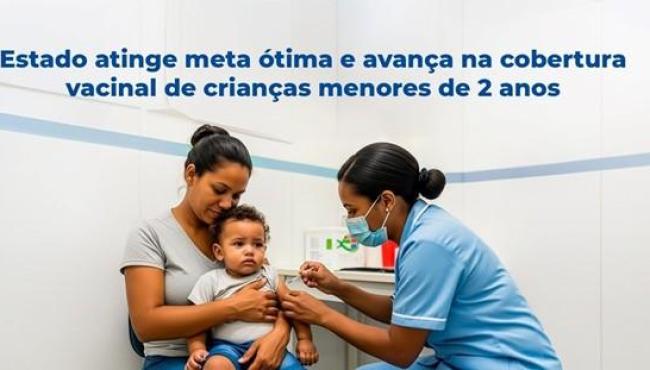 Espírito Santo alcança meta ótima ou avanço significativo em coberturas vacinais de crianças menores de 2 anos