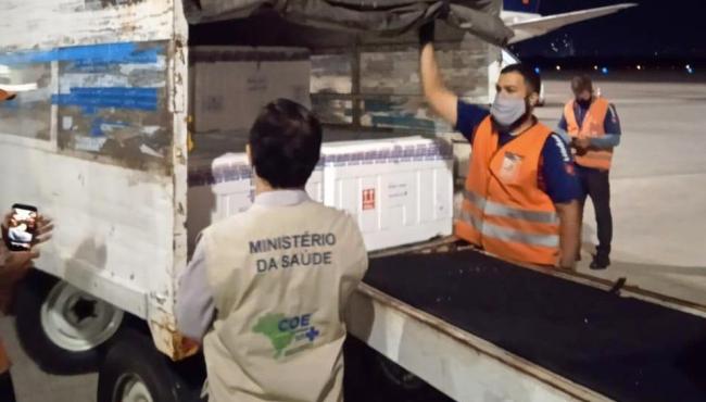 Estado recebe mais de 190 mil doses de vacinas contra a Covid-19