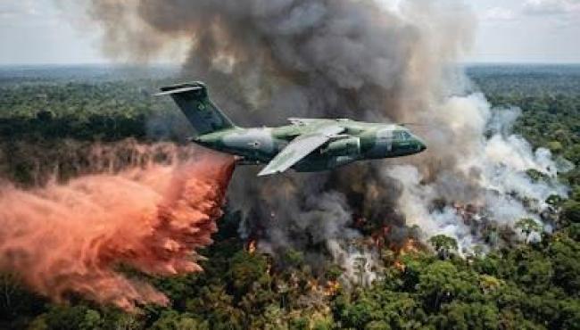 Forças Armadas reforçam apoio ao combate a incêndios florestais no Amazonas