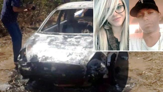 Gestante e homem encontrados mortos em carro foram amarrados e queimados vivos, diz delegado