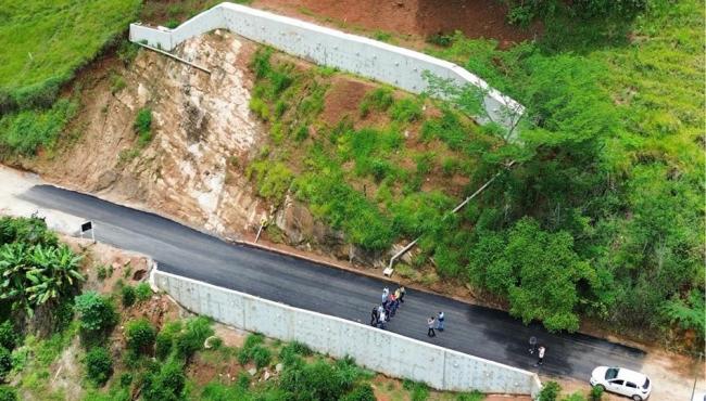 Governo do ES entrega contenção contra deslizamentos em estrada de Mimoso do Sul