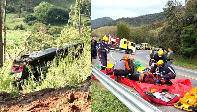 Grave acidente com ônibus na Rodovia SP-052 deixa cinco pessoas mortas