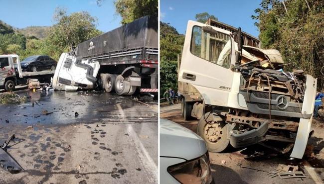 Grave acidente entre 4 carretas BR-262 deixa um morto e dois feridos no ES