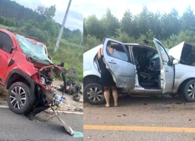 Grave acidente entre quatro veículos deixa quatro mortos e sete feridos na BA-698