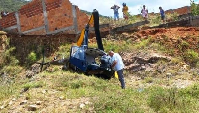 Helicóptero com deputado federal cai na Bahia; parlamentar sobrevive à queda