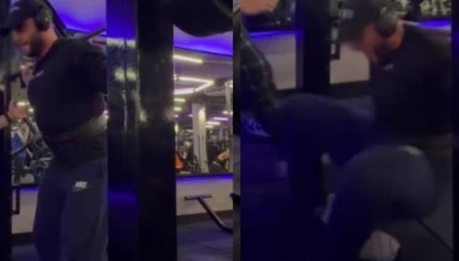 Homem desloca pé e fratura ossos em academia durante agachamento com 140kg