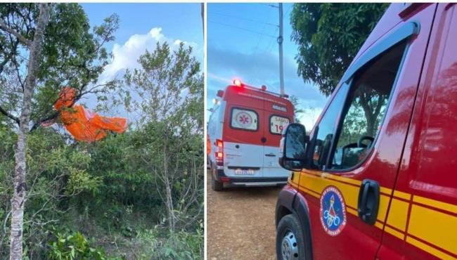 Homem morre ao passar mal e cair durante voo de parapente