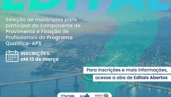 ICEPi lança edital para credenciar municípios do Espírito Santo interessados na adesão ao Programa Qualifica-APS