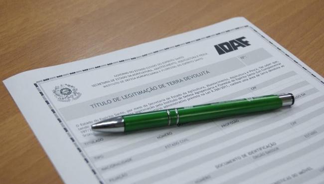 Mais de 400 famílias beneficiadas com a regularização de terras devolutas no ES