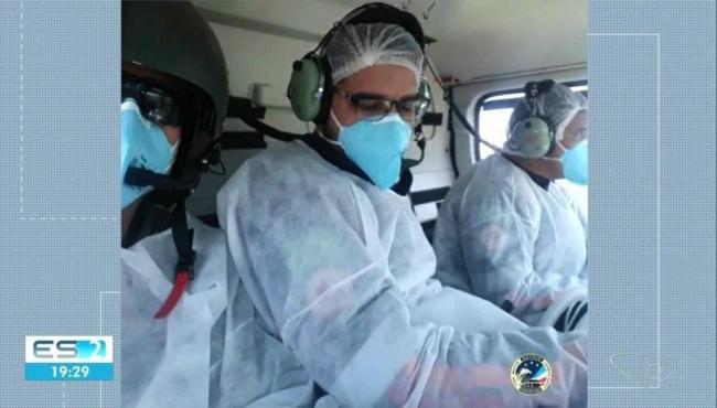 Mulher com suspeita de H1N1 é levada de helicóptero para Vitória