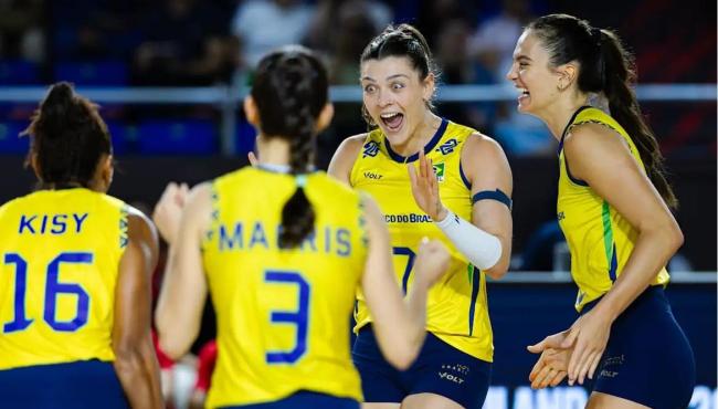 Mundial de vôlei: Brasil bate Porto Rico e fecha 1ª fase na liderança