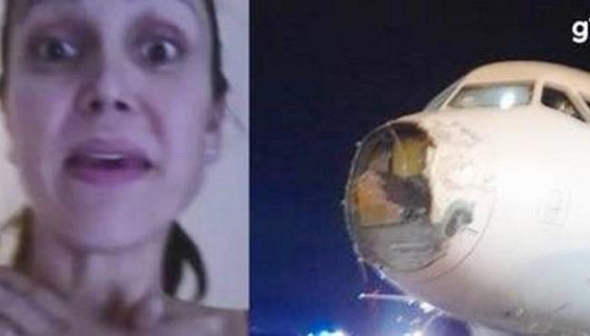 Passageira relata pânico em avião que teve ‘bico’ destruído por tempestade