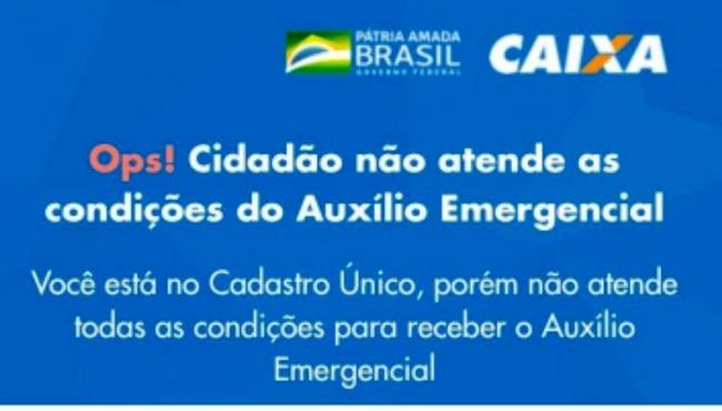 Pedido de auxílio emergencial foi negado a mais de 46 milhões de cidadãos