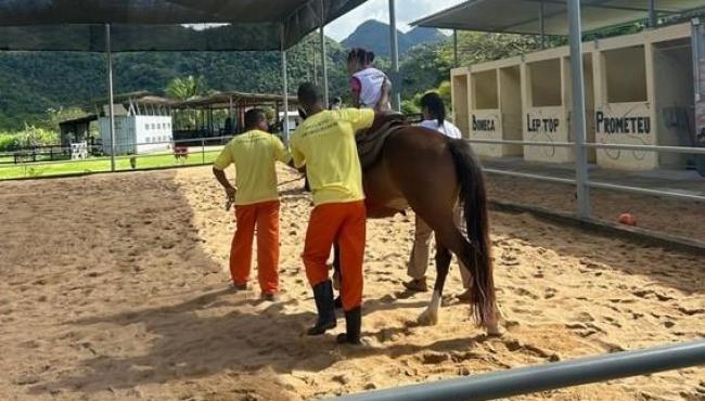 Penitenciária Agrícola do Espírito Santo retoma projeto de equoterapia após recesso