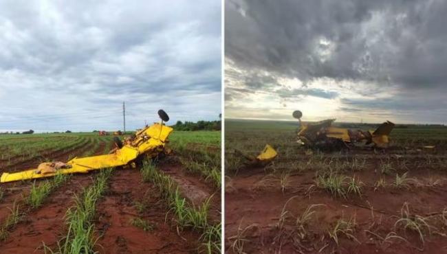 Piloto morre após queda de avião de pequeno porte