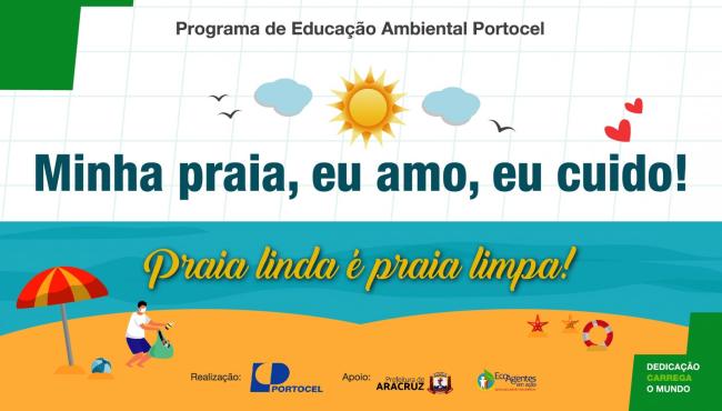 Portocel realiza campanha de conscientização de preservação da praia