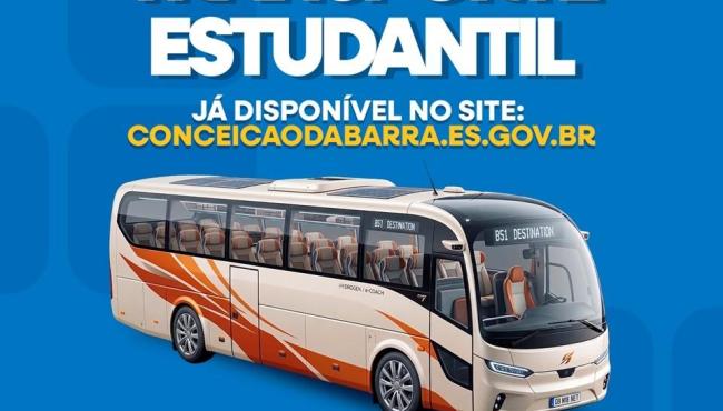 Prefeitura de Conceição da Barra, no ES, abre prazo para renovação do Auxílio Transporte Estudantil 2026