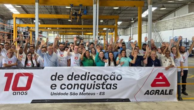 Prefeitura parabeniza a Agrale pelos 10 anos de atuação no município de São Mateus, ES