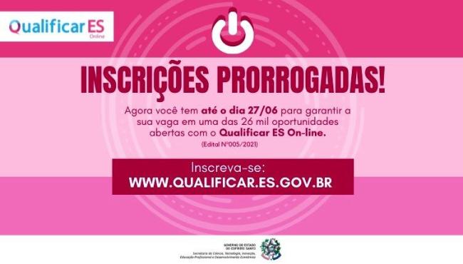 Prorrogadas inscrições para 26 mil oportunidades em cursos on-line gratuitos no ES