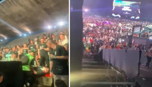 Rampa desaba e deixa cerca de 25 feridos em festival de música no Estádio Serra Dourada, em Goiânia