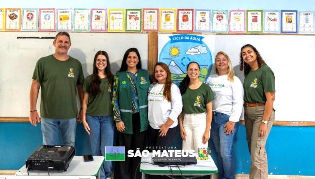 Secretaria de Meio Ambiente leva educação ambiental e atividades lúdicas a alunos em Barra Nova Sul, em São Mateus, no ES