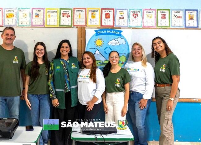 Secretaria de Meio Ambiente leva educação ambiental e atividades lúdicas a alunos em Barra Nova Sul, em São Mateus, no ES