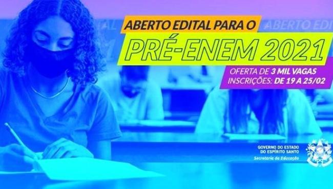 Sedu publica edital para curso preparatório Pré-Enem Digital, no ES