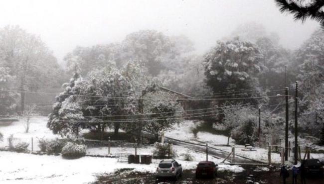 Sul do país tem temperatura negativa e chance real de neve