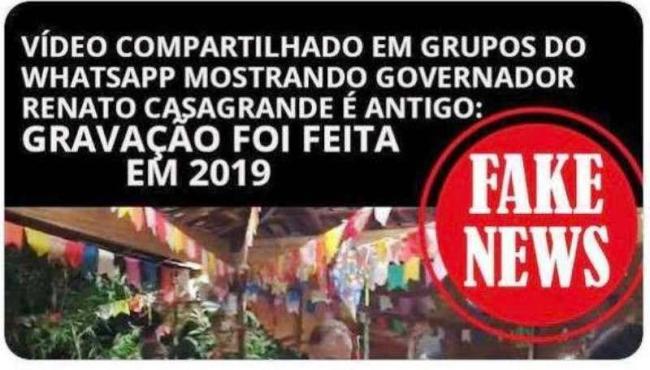 Vídeo de festa junina com presença do governador que circula nas redes é de 2019, diz Casagrande