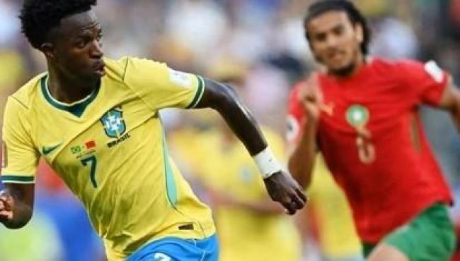 Vini Jr. marca golaço e salva o Brasil de derrota na estreia contra Marrocos